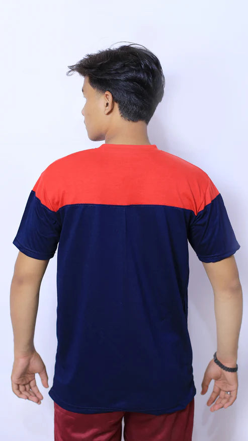 New Style 2-Panel Custom Slim Fit T-Shirt with Front Pocket (